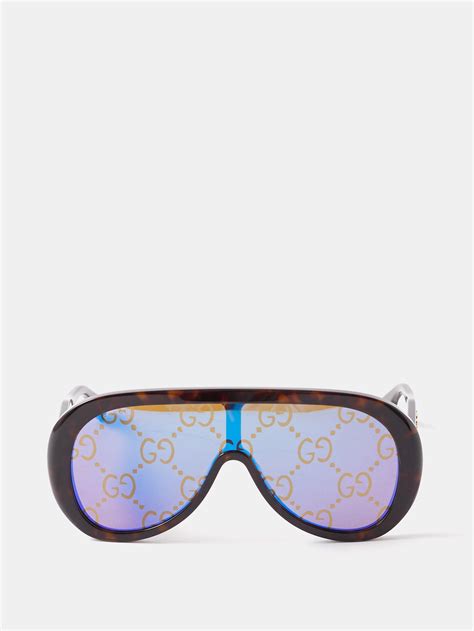 gucci mask sunglasses with crystals|Gucci acetate sunglasses.